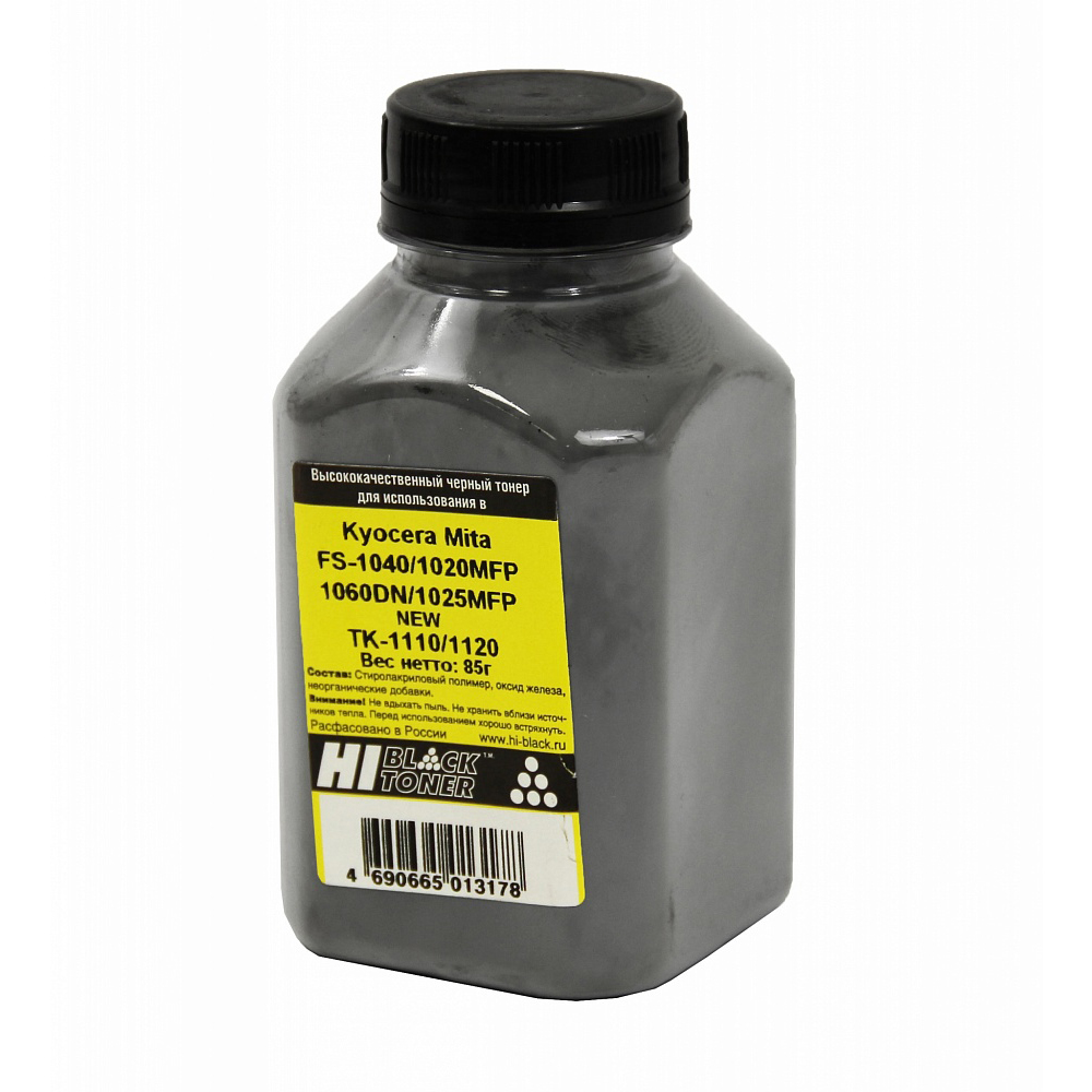 Тонер Hi-Black для Kyocera FS-1040 / 1020MFP/ 1060DN/ 1025MFP (TK-1110/1120), Bk, 85 г, банка