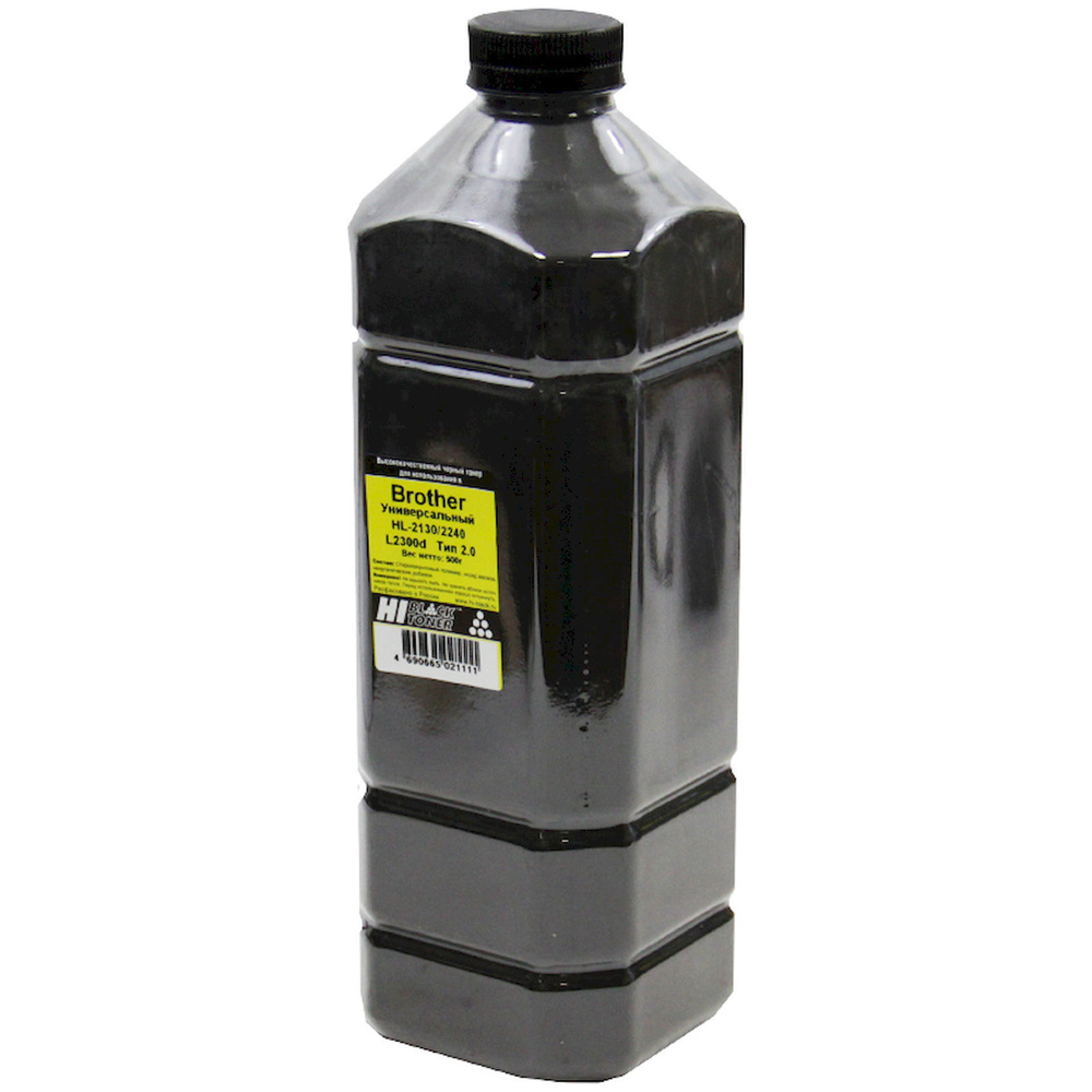 Тонер Hi-Black Универсальный для Brother HL-2130/2240/L2300d, Тип 2.0, Bk, 500 г, канистра